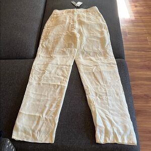 NWT J. Crew Women Cream Dress Pants Straight-Leg Relaxed Fit SIZE 4 Tall